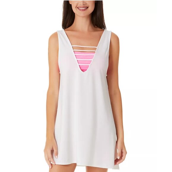 NWT Salt + Cove Juniors' Solid Strappy Swim Cover-up Dress Size XS-M $50 LLL466 - Picture 1 of 1